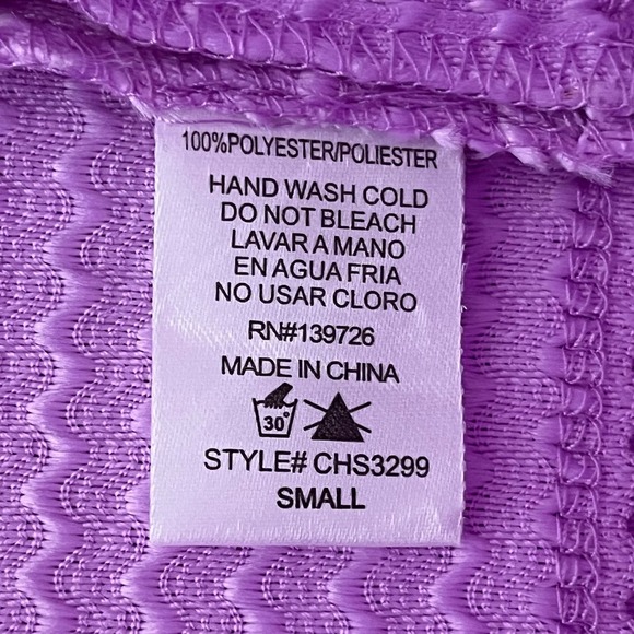 Honey Punch Purple A Line Textured Mini Skirt with Pleats Size Small Back Zipper - Picture 5 of 7